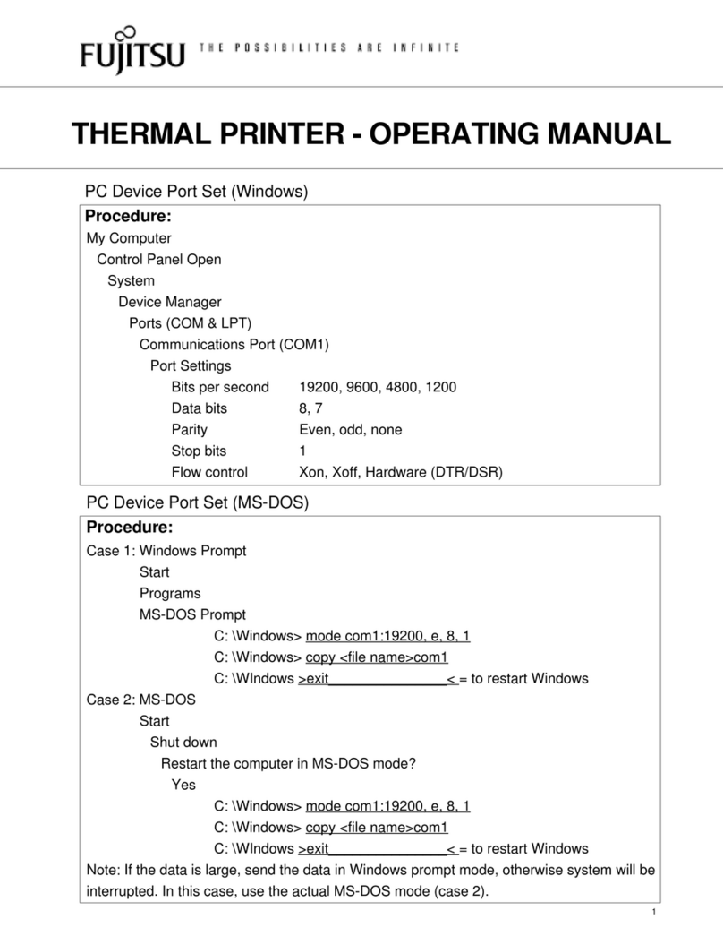 Fujitsu Printer User manual