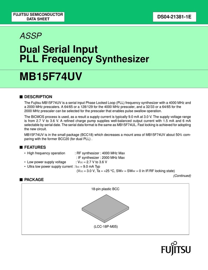 Fujitsu MB15F74UV datasheet