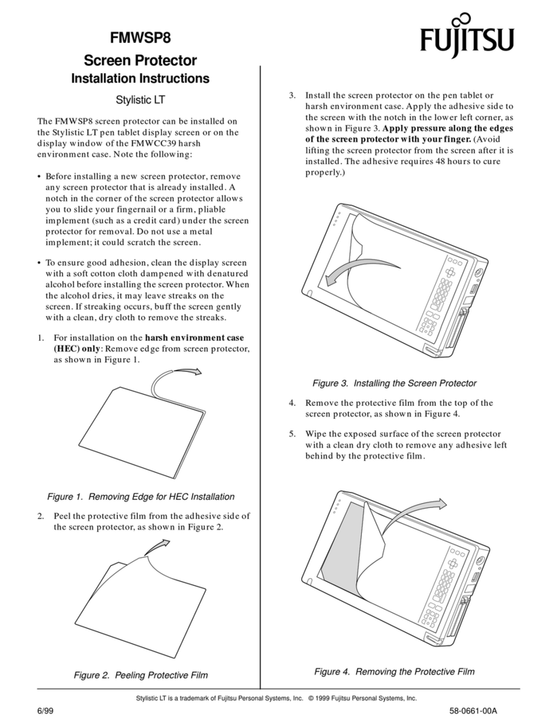 Fujitsu Screen Protector FMWSP8 User manual Fujitsu Screen Protector FMWSP8 User manual