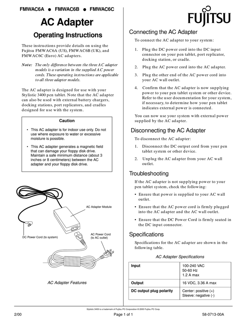 Fujitsu Stylistic 3400 operating instructions
