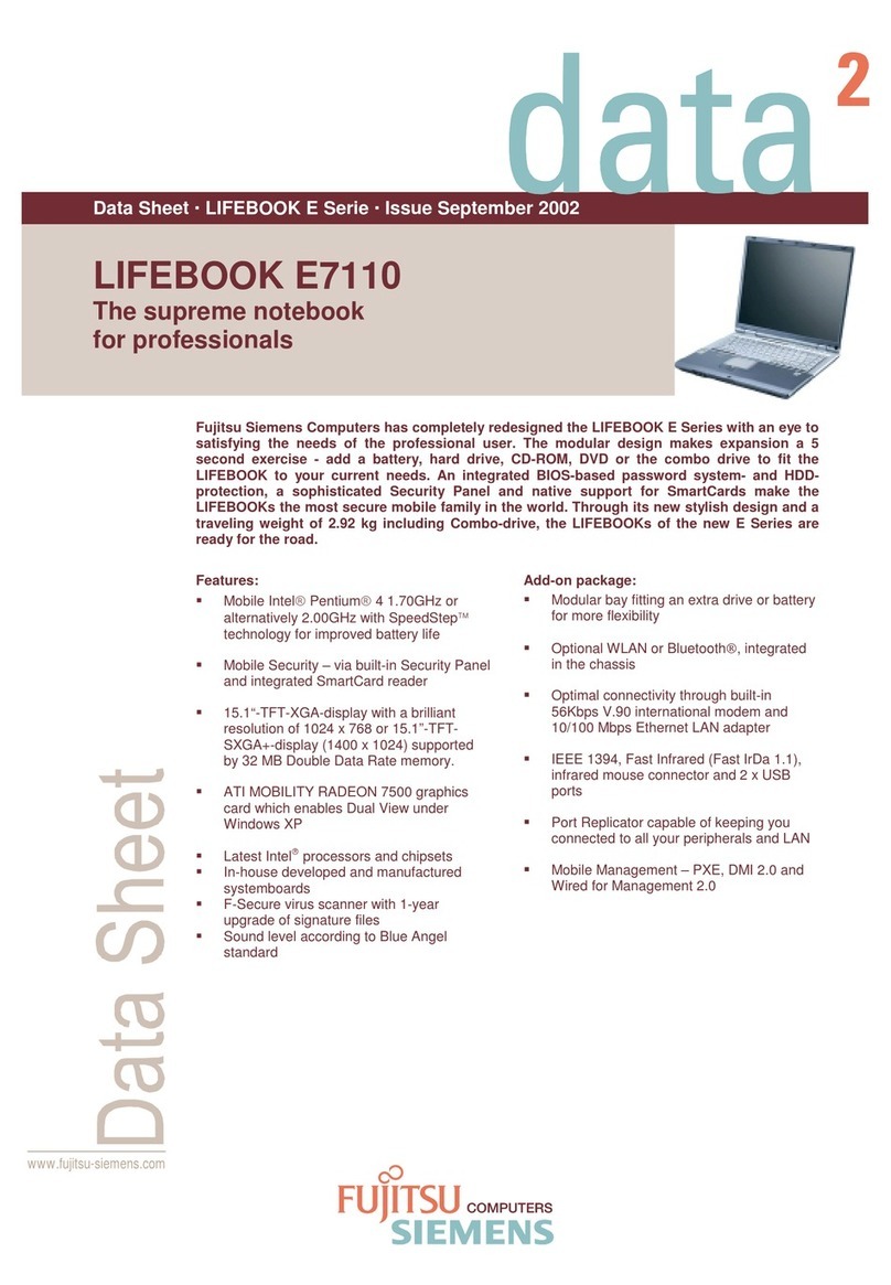 Fujitsu Siemens Computers Lifebook E7110 User manual