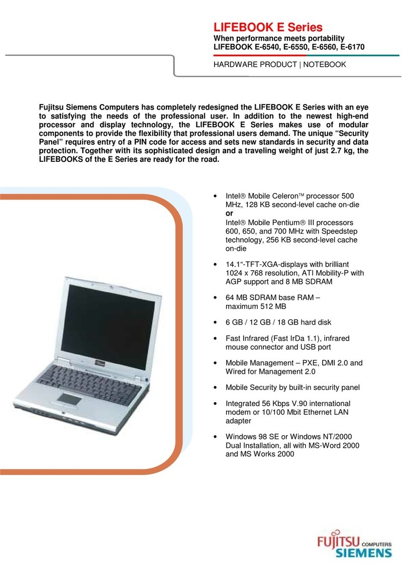 Fujitsu Siemens Computers LIFEBOOK E Series User manual