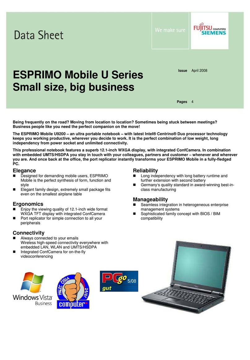 Fujitsu Siemens Computers ESPRIMO U Series User manual