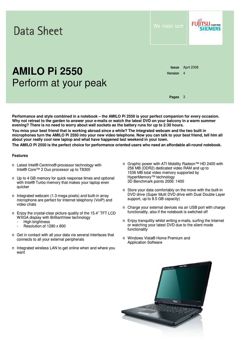 Fujitsu AMILO Pi 2550 User manual