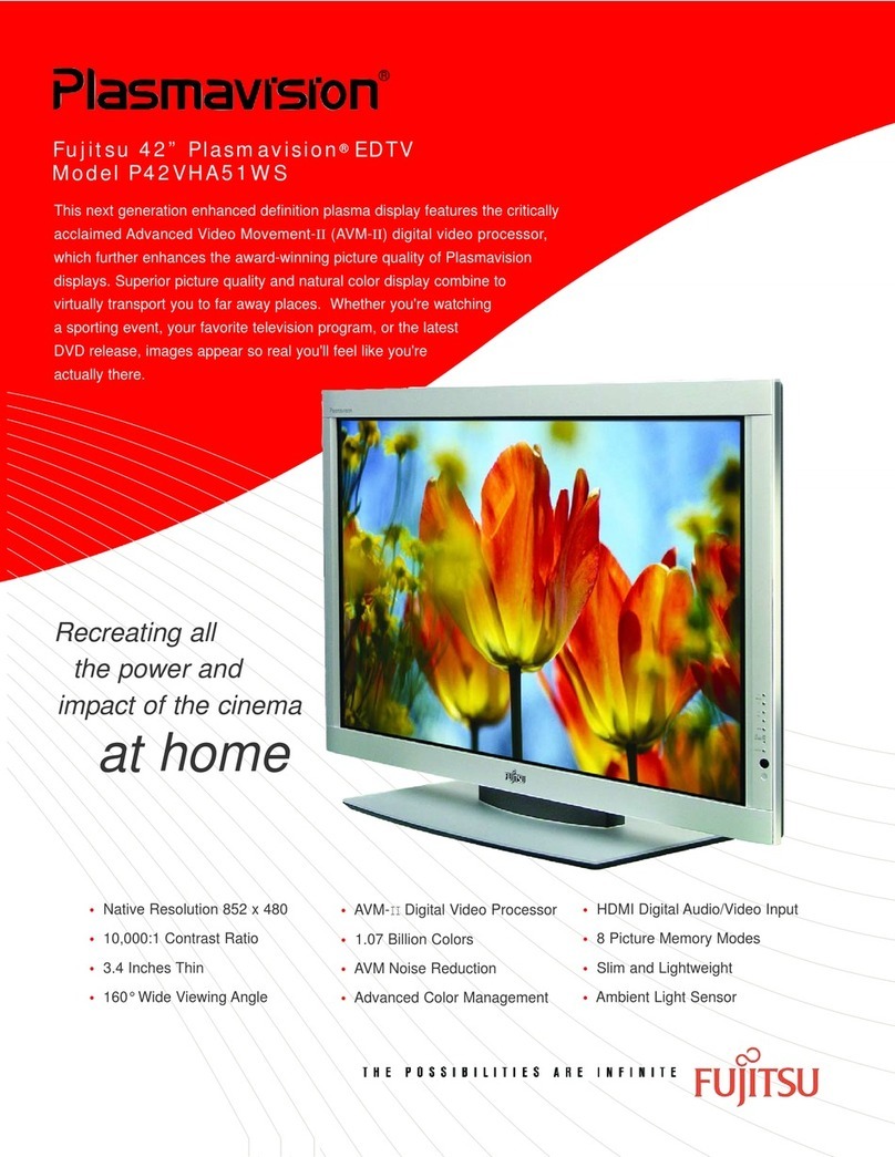 Fujitsu Plasmavision P42VHA51WS User manual