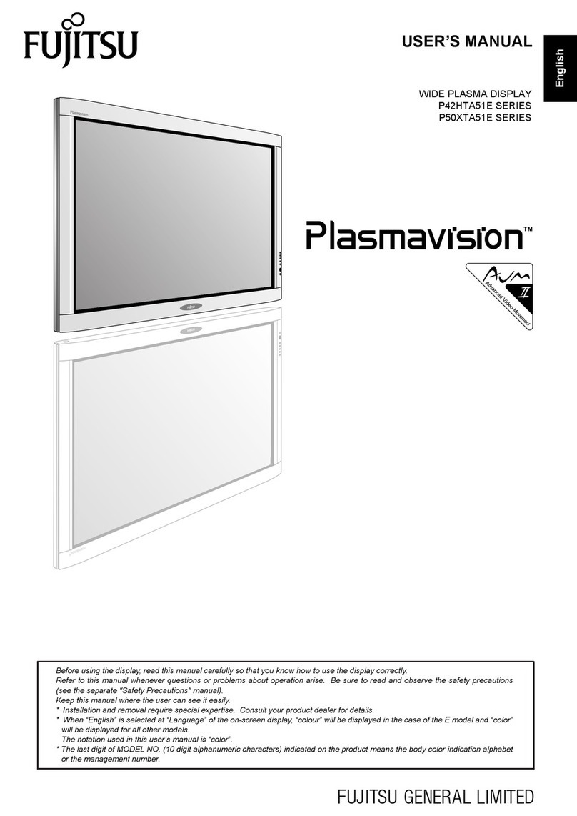 Fujitsu Plasmavision P42HTA51E Series User manual