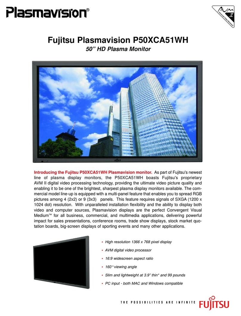 Fujitsu PLASMAVISION P50XCA51WH User manual