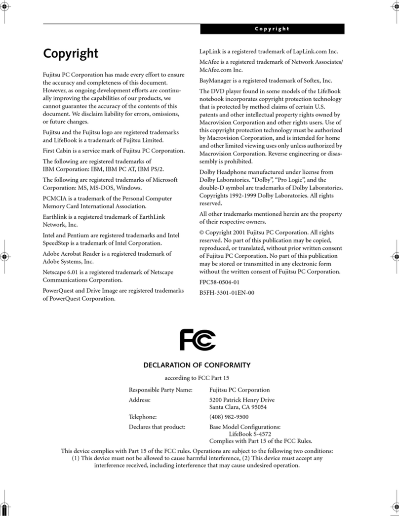 Fujitsu DVD Player user manual
