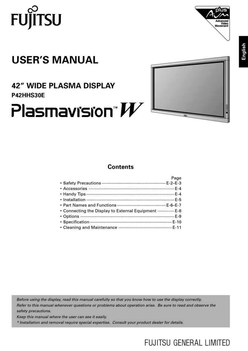 Fujitsu Plasmavision W P42HHS30E User manual