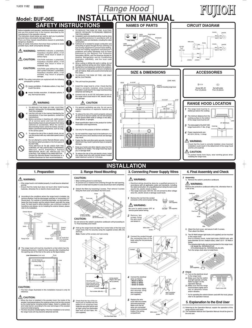 Fujioh BUF-06E installation manual