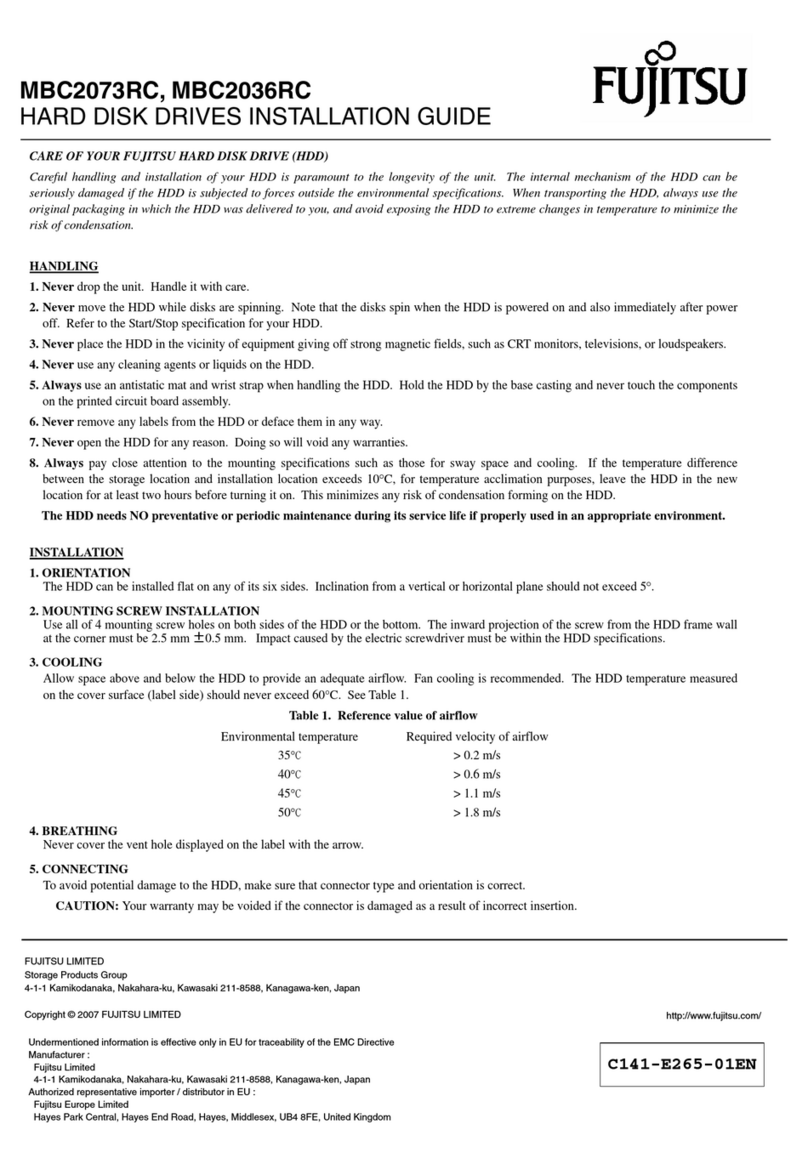 Fujitsu MBC2036RC SERIES User manual