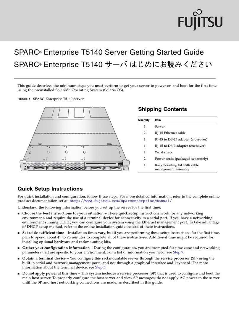 Fujitsu SPARC Enterprise T5140 User manual