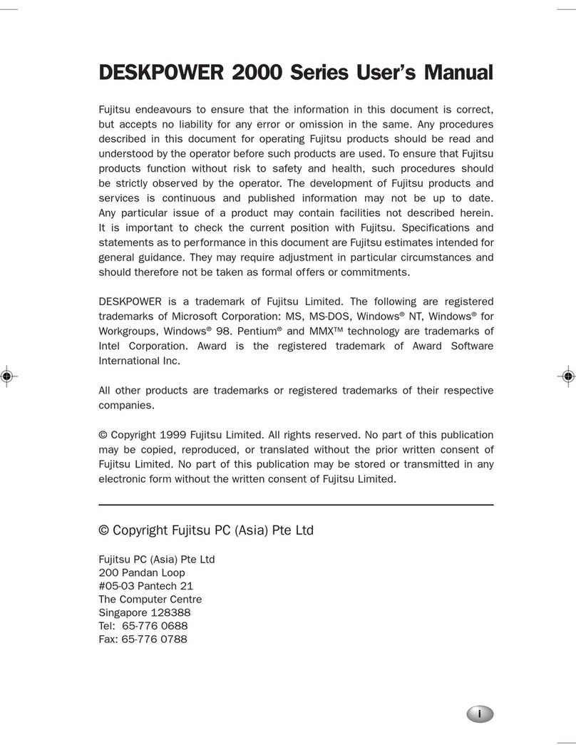 Fujitsu DESKPOWER 2000 Series User manual