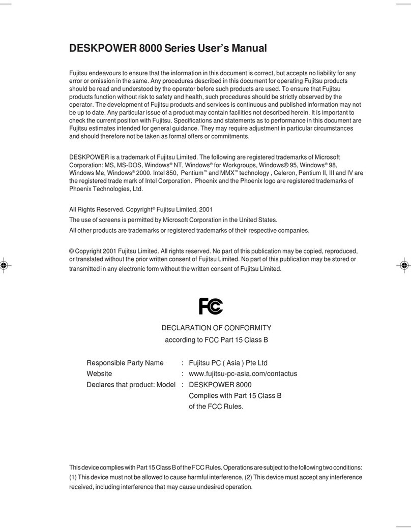 Fujitsu 8000 SERIES User manual
