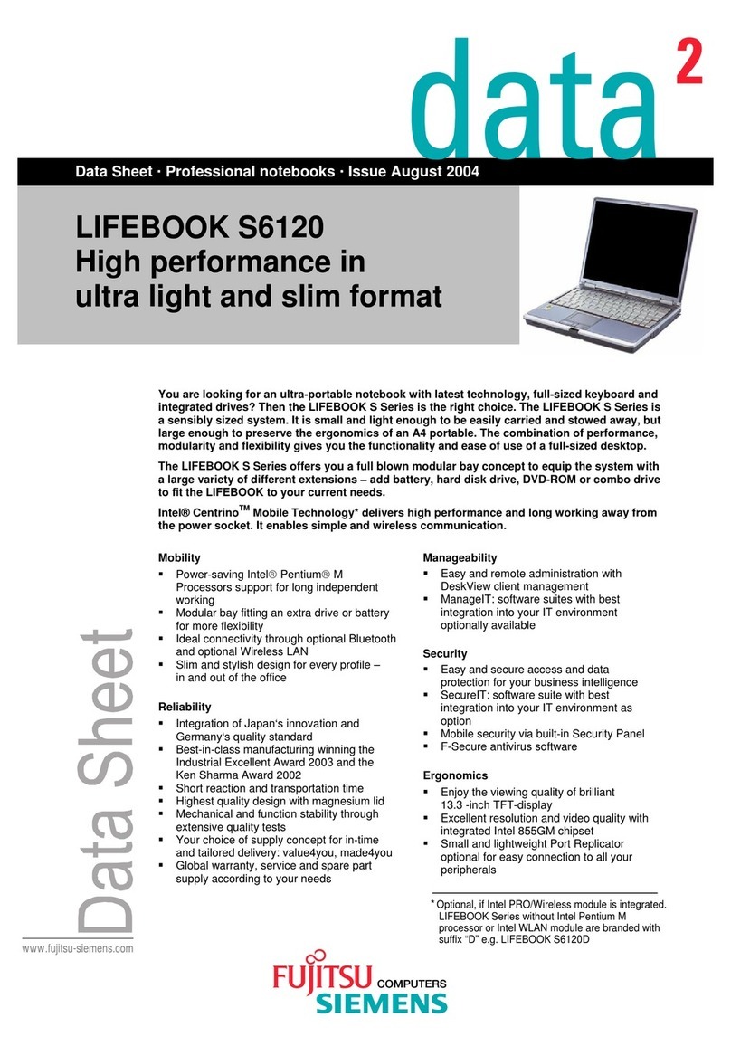 Fujitsu LIFEBOOK S6120 User manual Fujitsu LIFEBOOK S6120 User manual