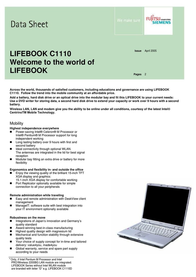 Fujitsu LIFEBOOK C1110 User manual