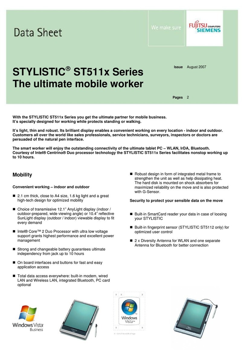 Fujitsu ST5111 - Stylistic Tablet PC User manual