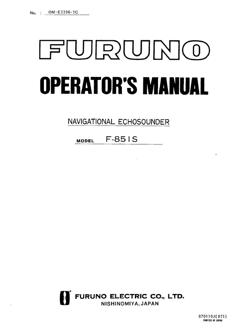 Furuno Navigational Echo Sounder FE851S User manual Furuno Navigational Echo Sounder FE851S User manual