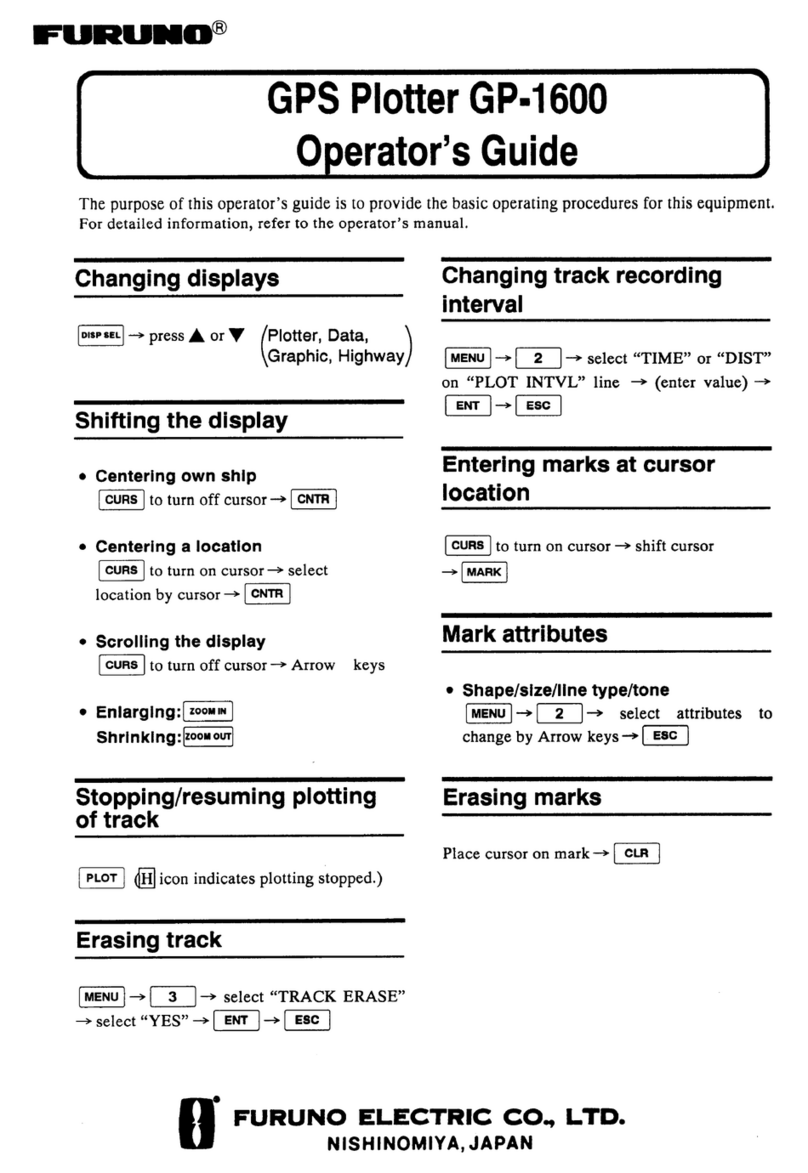Furuno GPS Plotter GP1600 Manual