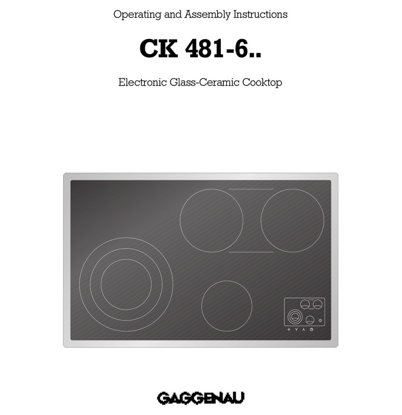 Gaggenau CK 481-6 Series Operating and assembly instructions