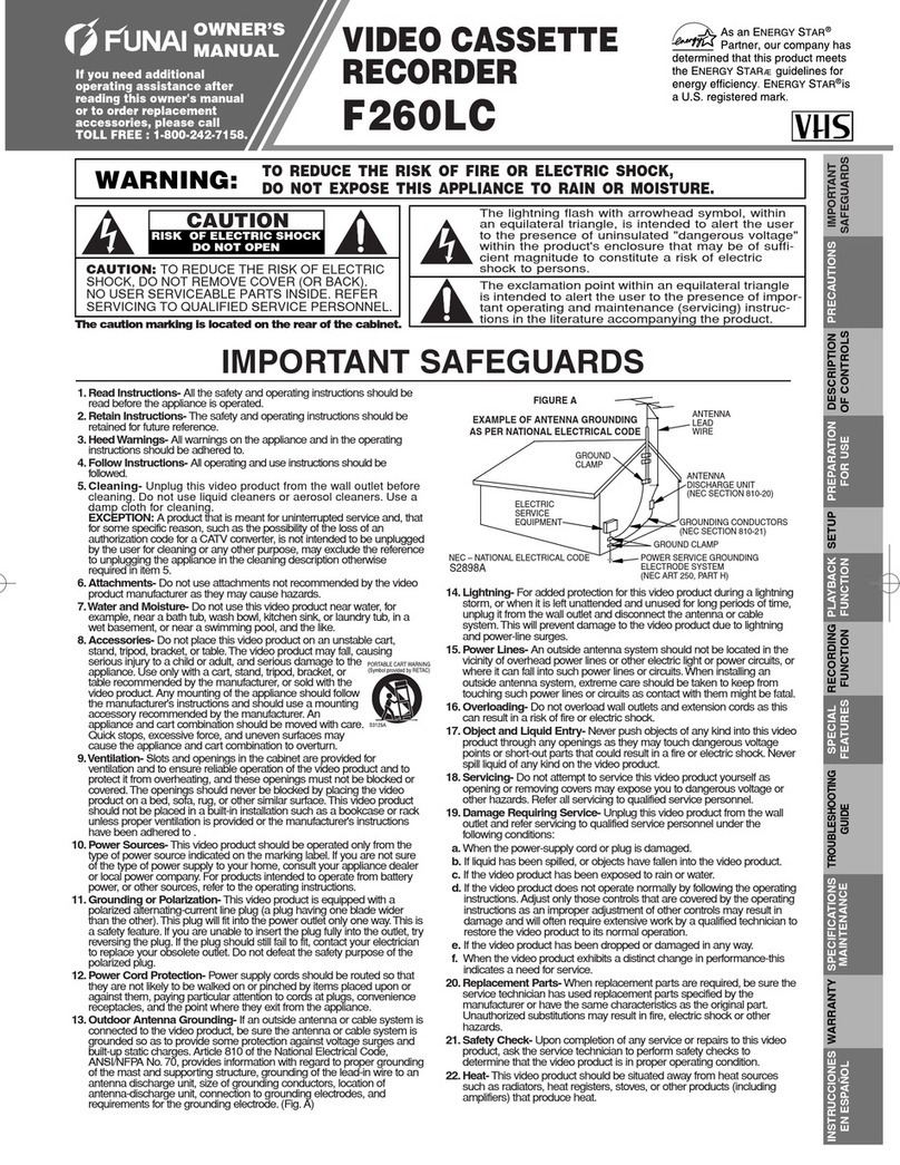 FUNAI F260LC User manual