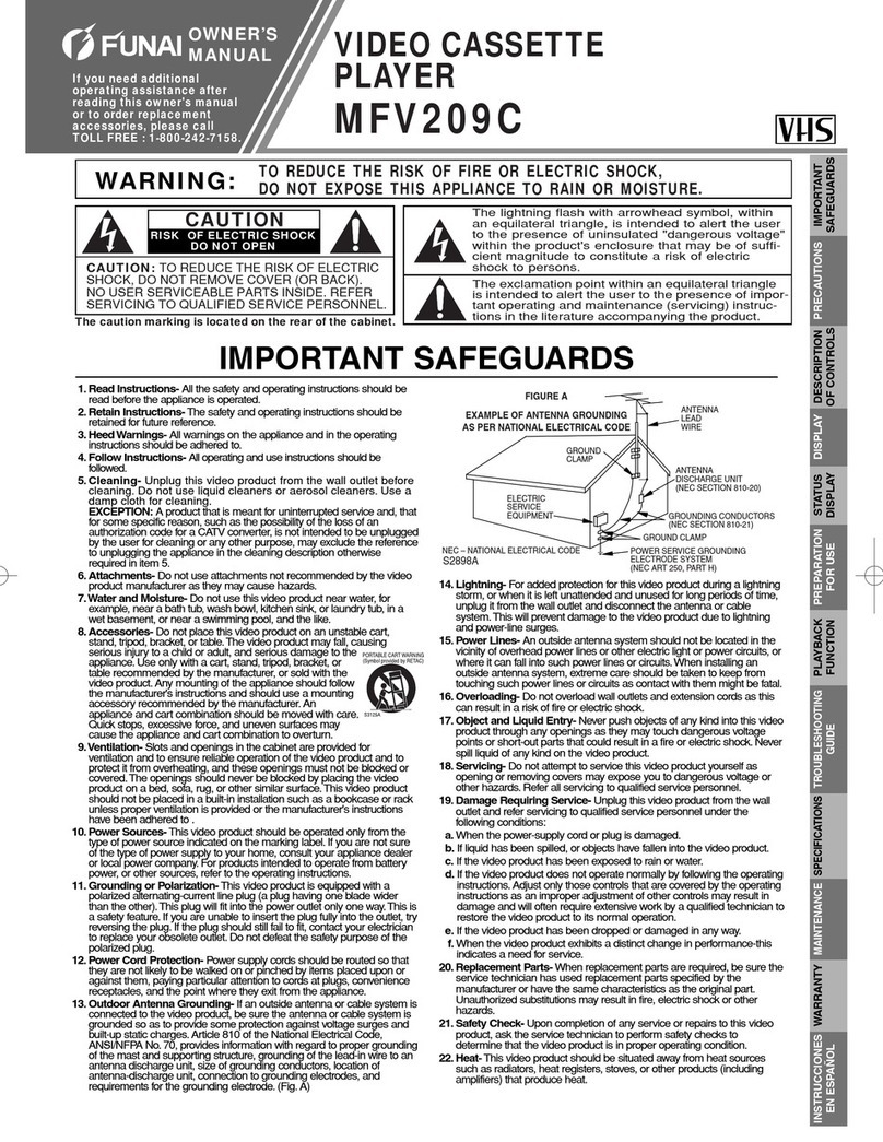 FUNAI MFV209C User manual