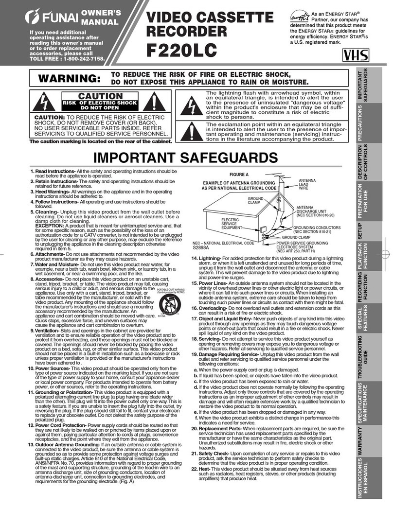 FUNAI F220LC User manual