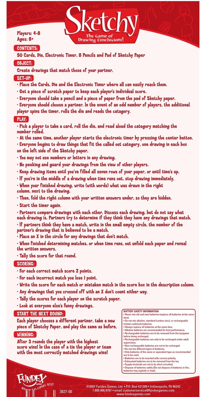Fundex Games 3827-00 User manual Fundex Games 3827-00 User manual