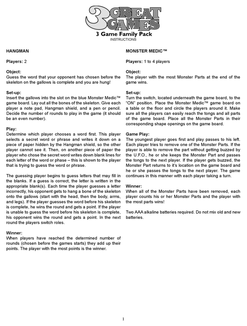 Fundex Games 3 Great Games User manual