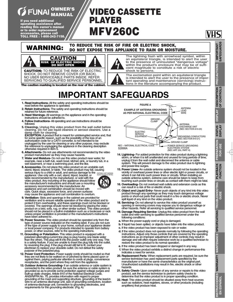 FUNAI MFV260C User manual