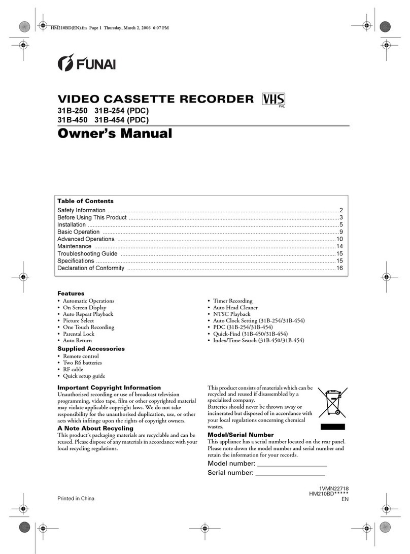 FUNAI 31B-254 User manual