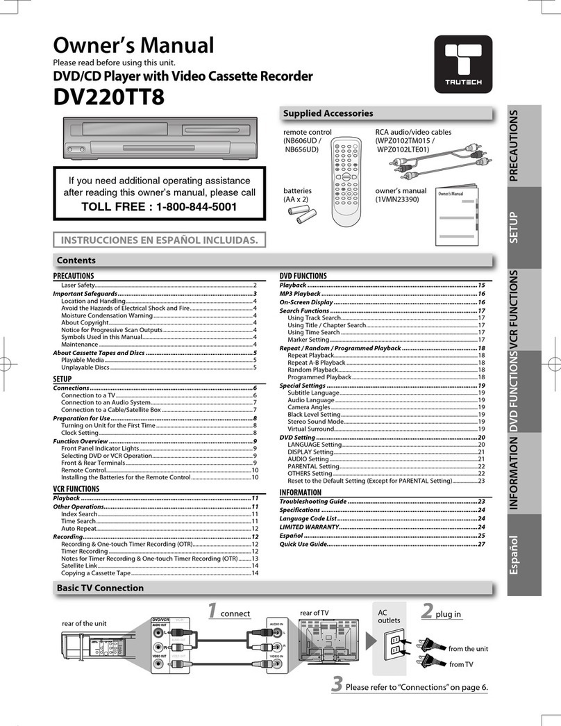 TruTech DV220TT8 owner's manual