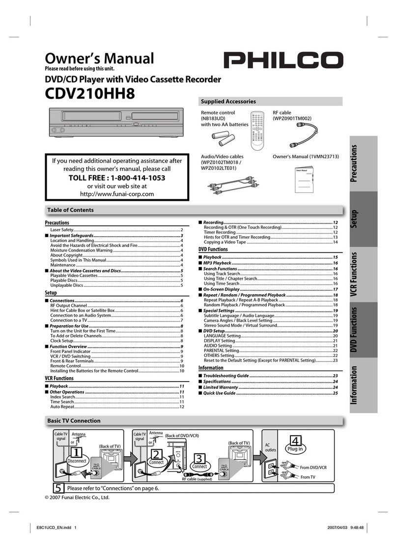 Philco Philco CDV210HH8 owner's manual