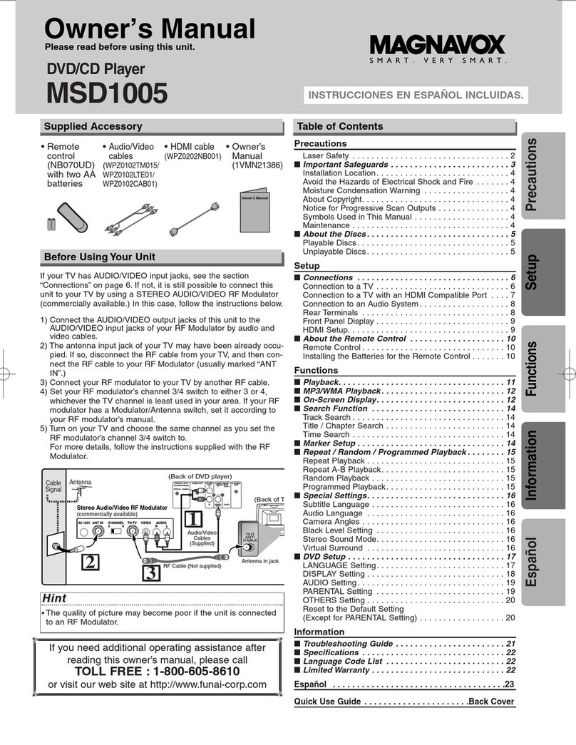 Magnavox MSD1005 User manual