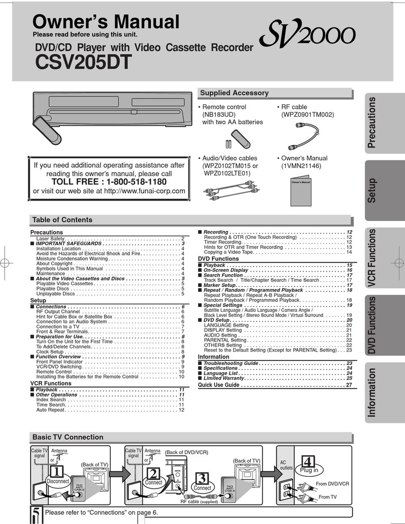 SV2000 CSV205DT owner's manual