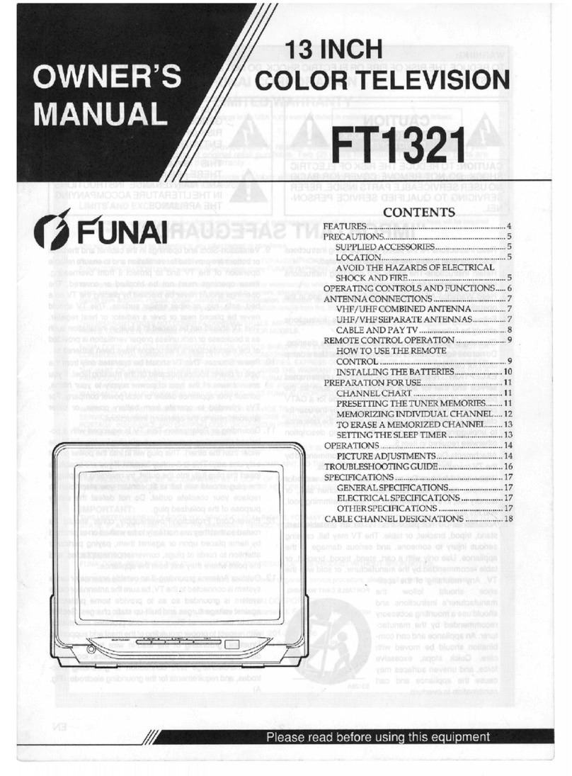 FUNAI FT1321 owner's manual