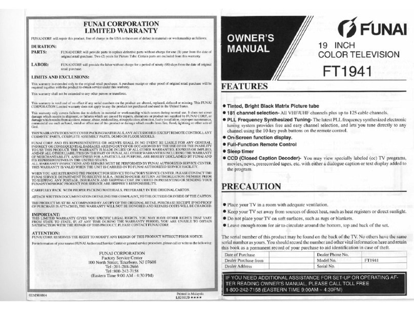 FUNAI FT1941 User manual FUNAI FT1941 User manual