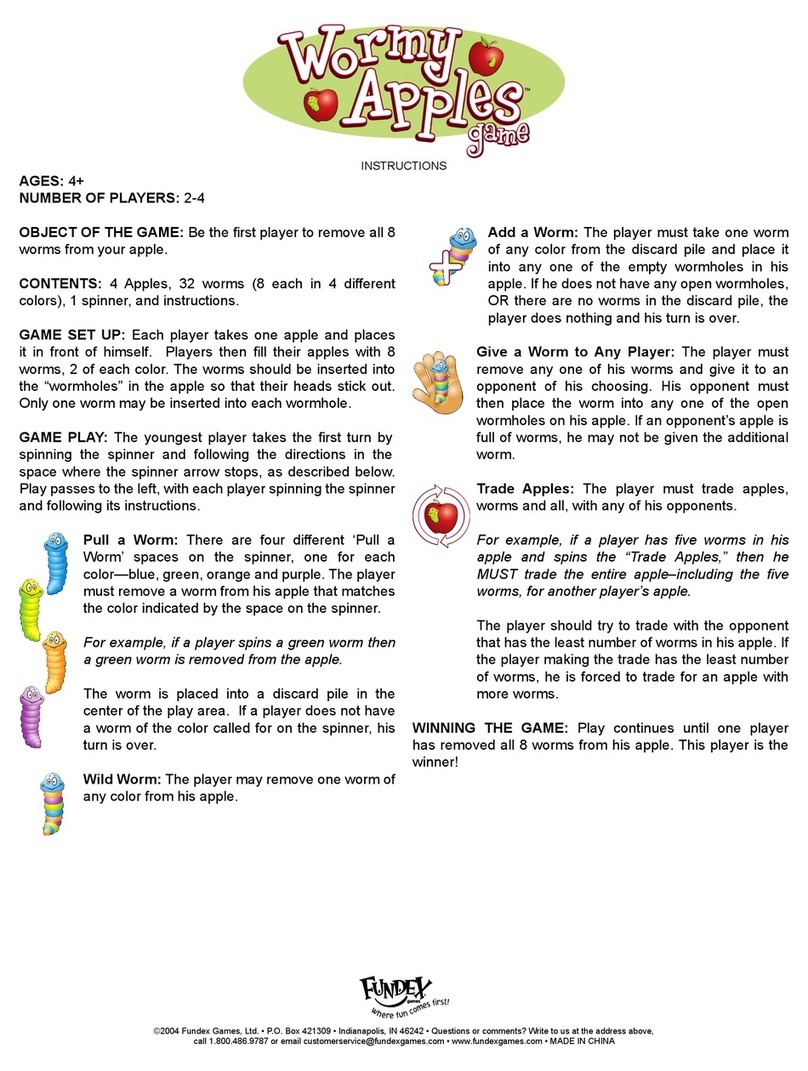 Fundex Games Wormy Apples User instructions Fundex Games Wormy Apples User instructions