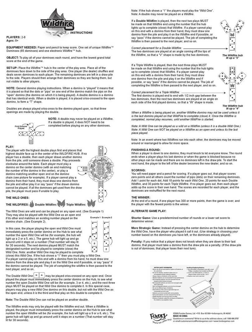 Fundex Games Wildfire User instructions