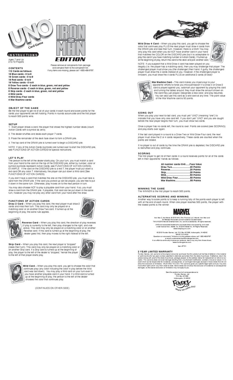 Fundex Games UNO 7721 User manual
