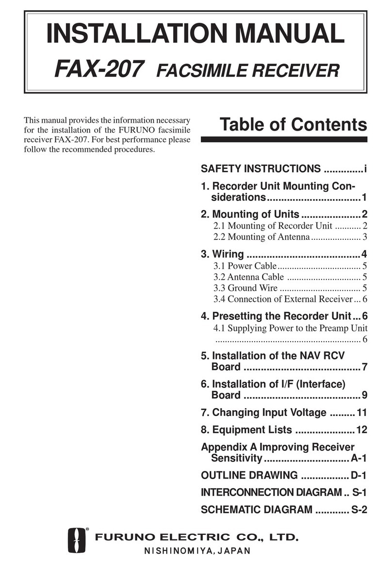 Furuno FAX-207 installation manual