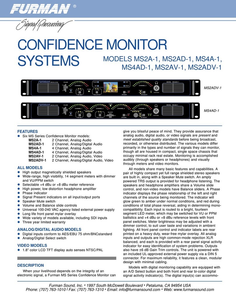 Furman Signal Processing MS2A-1 User manual