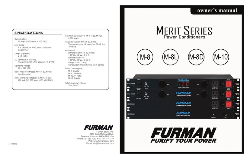 Furman PL-PRO DE II owner's manual