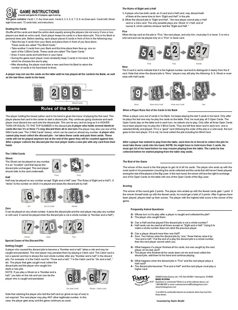 Fundex Games 8 1/2 instructions