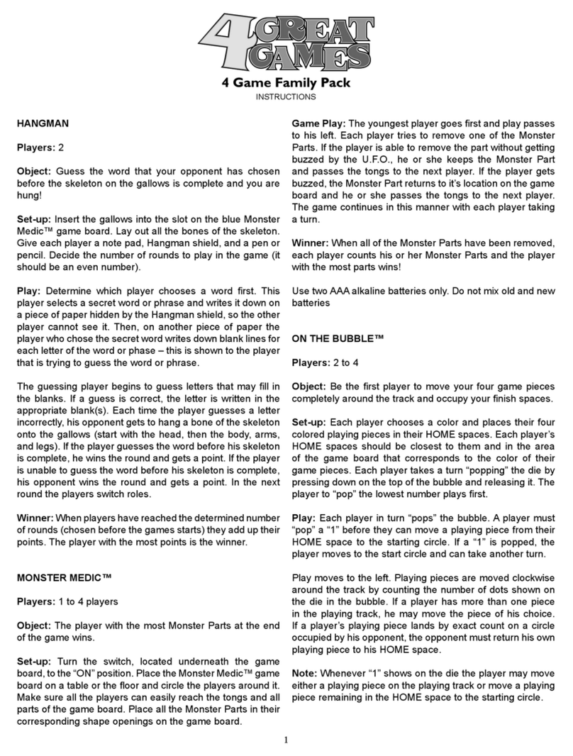 Fundex Games 4 Great Games User manual