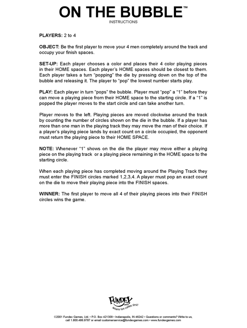 Fundex Games On the Bubble User instructions