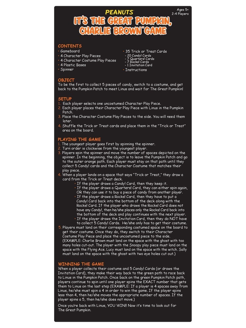 Fundex Games It's the Great Pumpkin Charlie Brown User manual