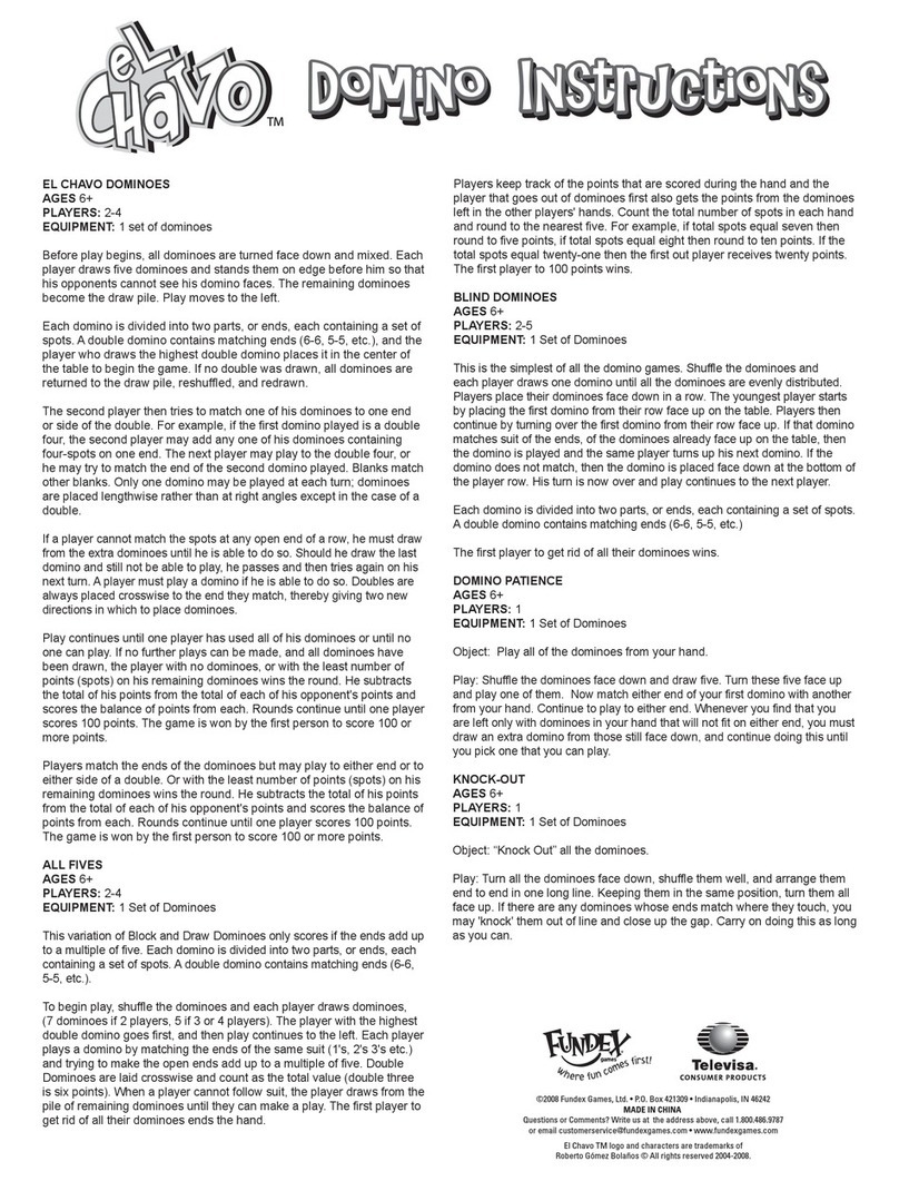 Fundex Games El Chavo Dominoes User manual