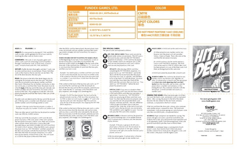 Fundex Games 8360-02-20 User manual