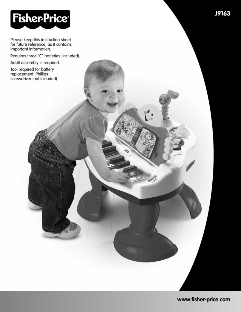 Fisher-Price J9163 instruction sheet